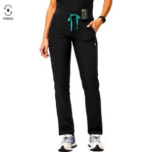 women's Black FREEx™ Lined Yola™ - Skinny Scrub Pants 2.0 - M/ Black